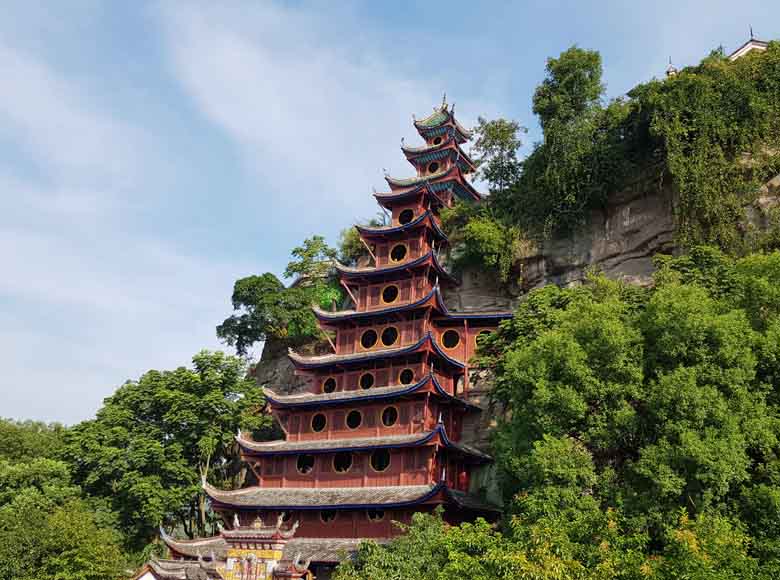 Shibaozhai Pagoda along the Yangtze River