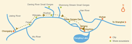 Yangtze Cruise Route