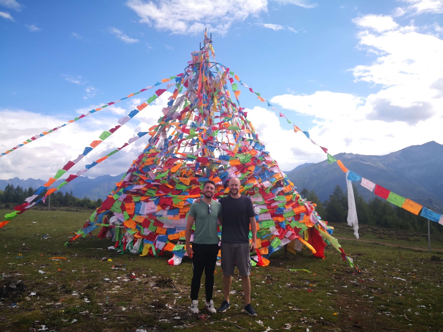 Gordon and Grant at Echu Mountain, Shangri-la Town, Daocheng County