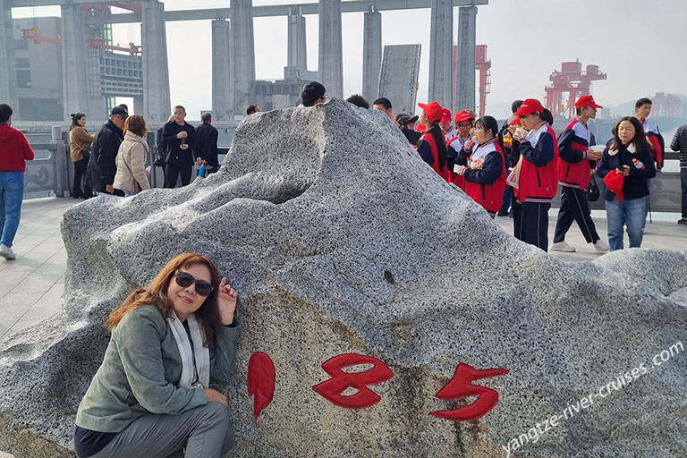 Melvyn's Wife from Singapore Visiting the Three Gorges Dam