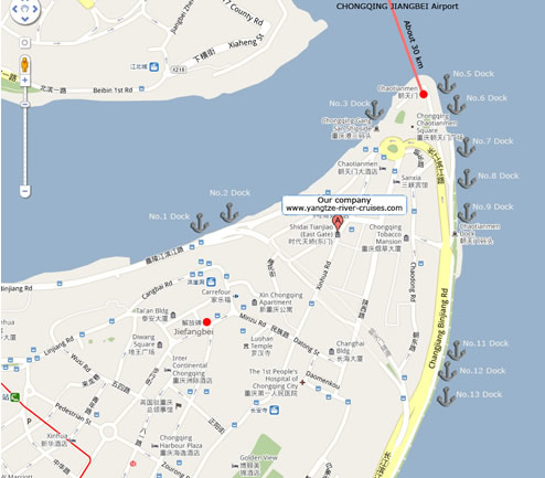 Map of Chaotianmen Port