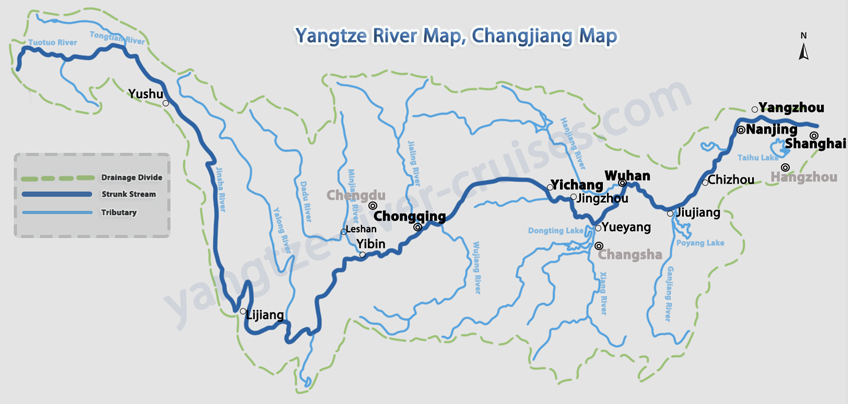 Yangtze China Map