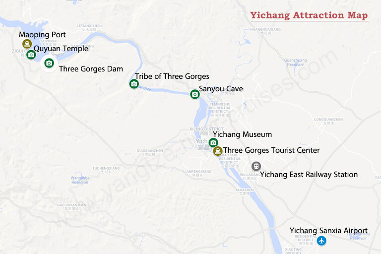 Yichang Tourist Attraction Map