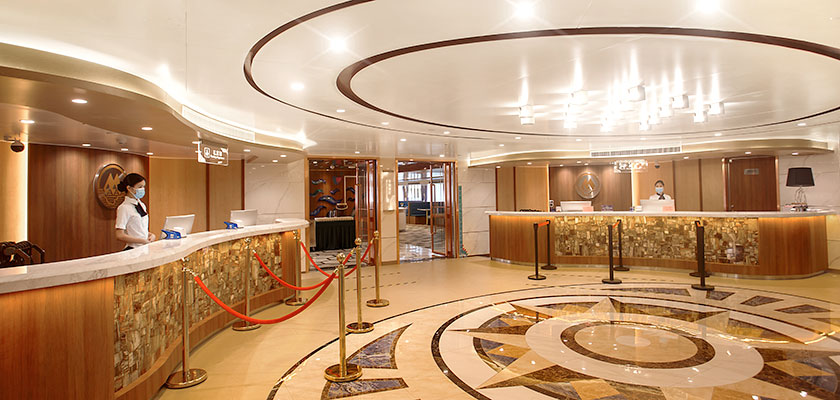 Yangtze River Cruise - Returning the Room Card at Reception