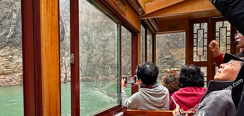 Inside the Shennv Stream Excursion Boat