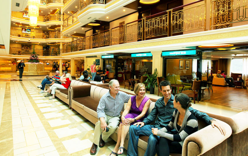Stroll at the Atrium Hall on Yangtze Gold Cruise No. 7 & 8 Ships