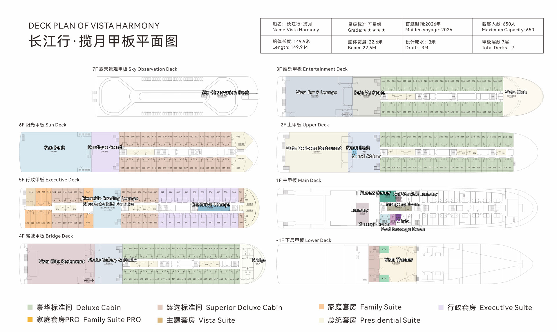 Yangtze Miracle Cruise Deckplans Yangtze Miracle