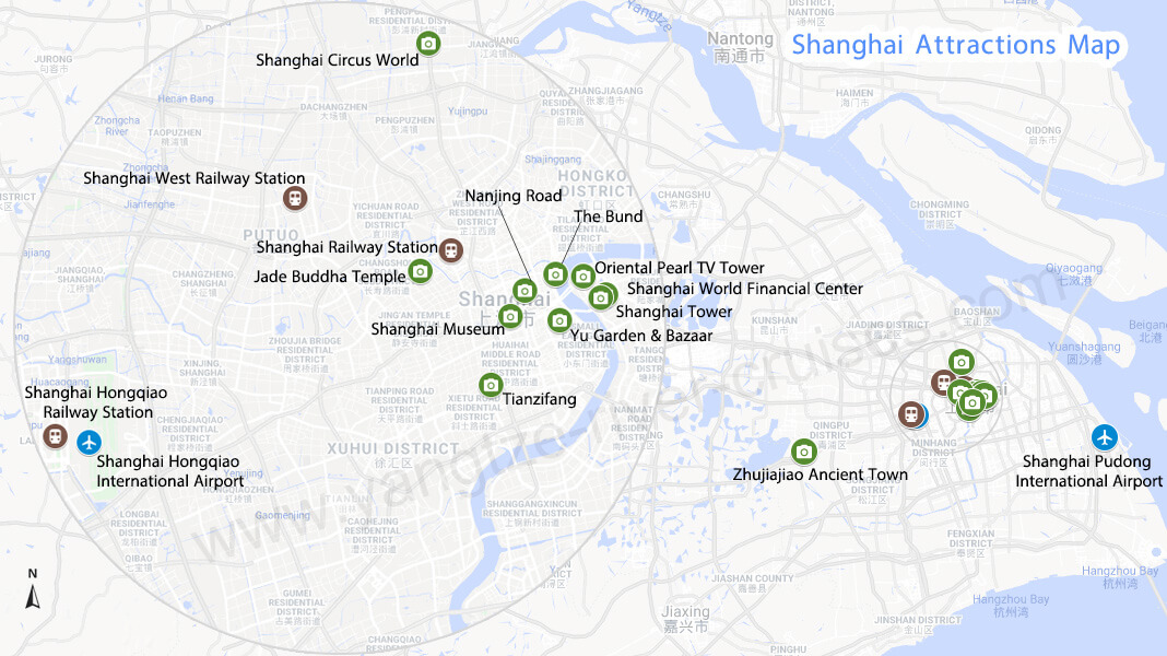 Shanghai Attraction Map
