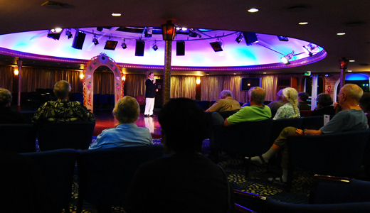 The Cruise Director Dick Caroentier gave us a briefing.
